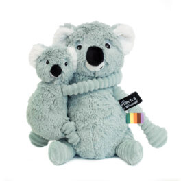 peluche d'aide à la séparation Trankilou, comprenant Maman Koala de 29 cm et Bébé Koala. Idéal pour réconforter les enfants et atténuer l'angoisse de la séparation.