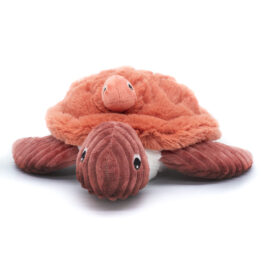 Peluche tortue Sauvenou maman et son bébé terracotta